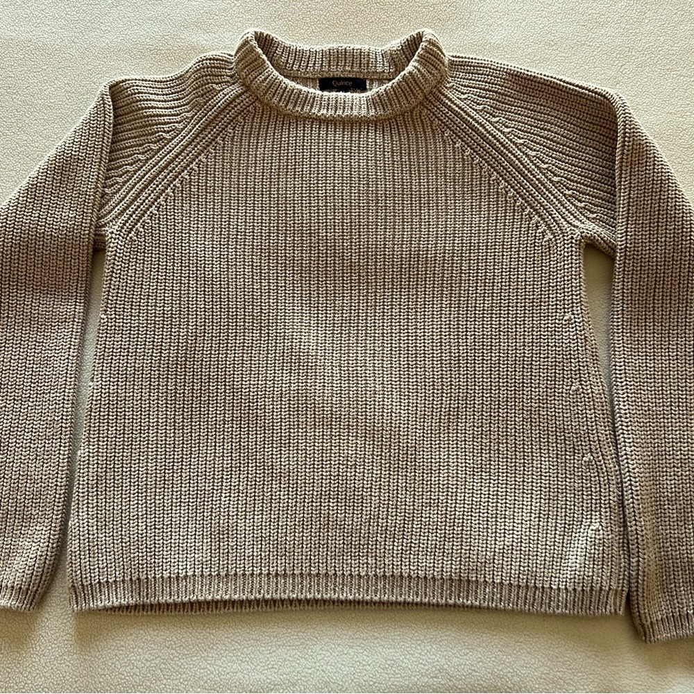Quince fisherman knit sweater